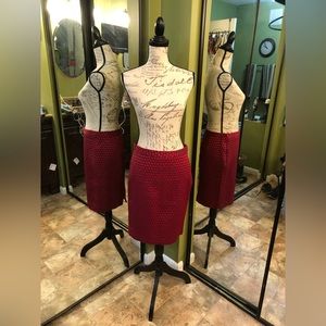 The Limited hearts pencil skirt